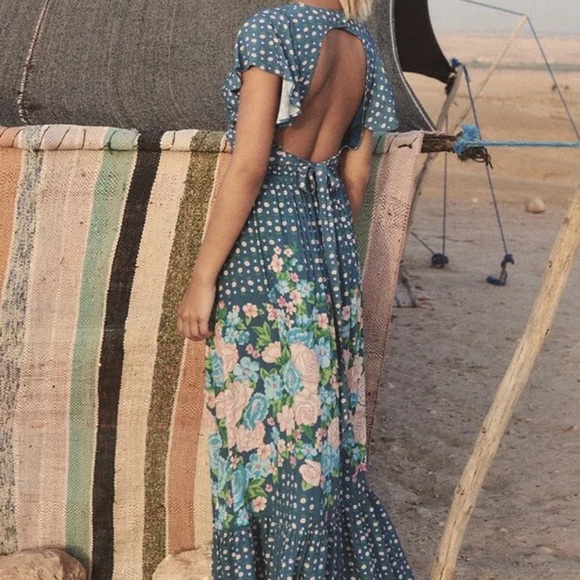 Temporary price drop!! Spell Yellow Rose Maxi Skirt and Crop Top Set - Picture 3 of 5